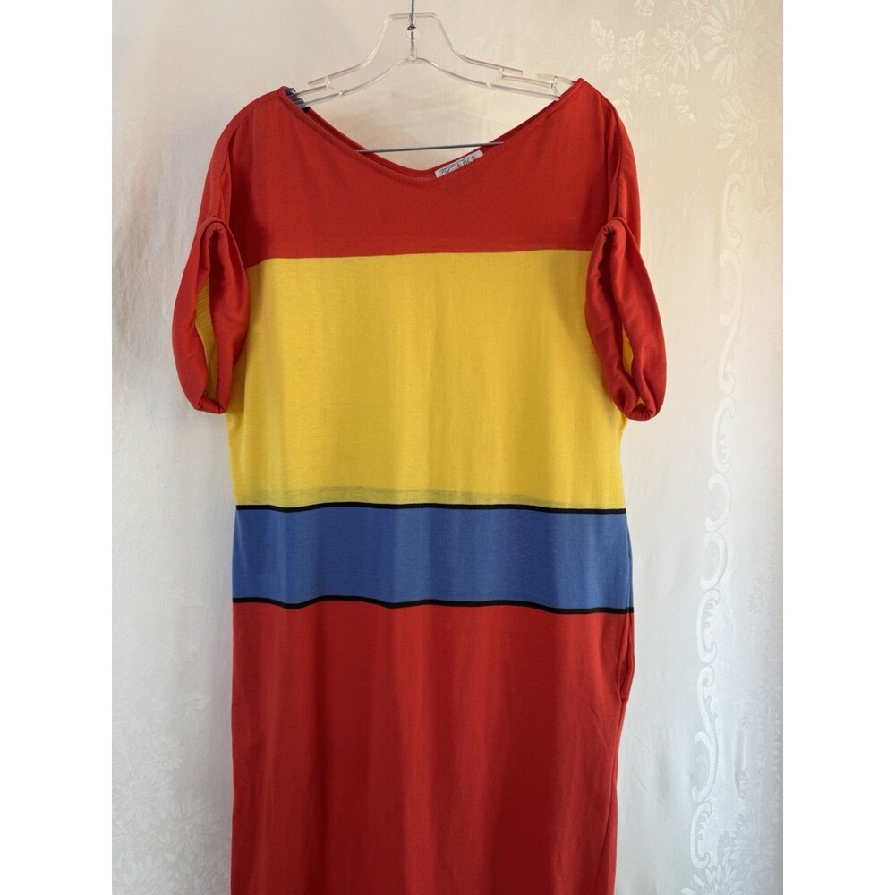 Clovis Ruffin Boutique 70s Color Block Maxi Size Large Vintage